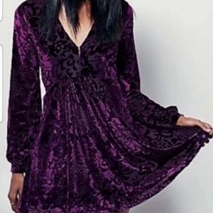 FREE PEOPLE velvety mini dress NWT